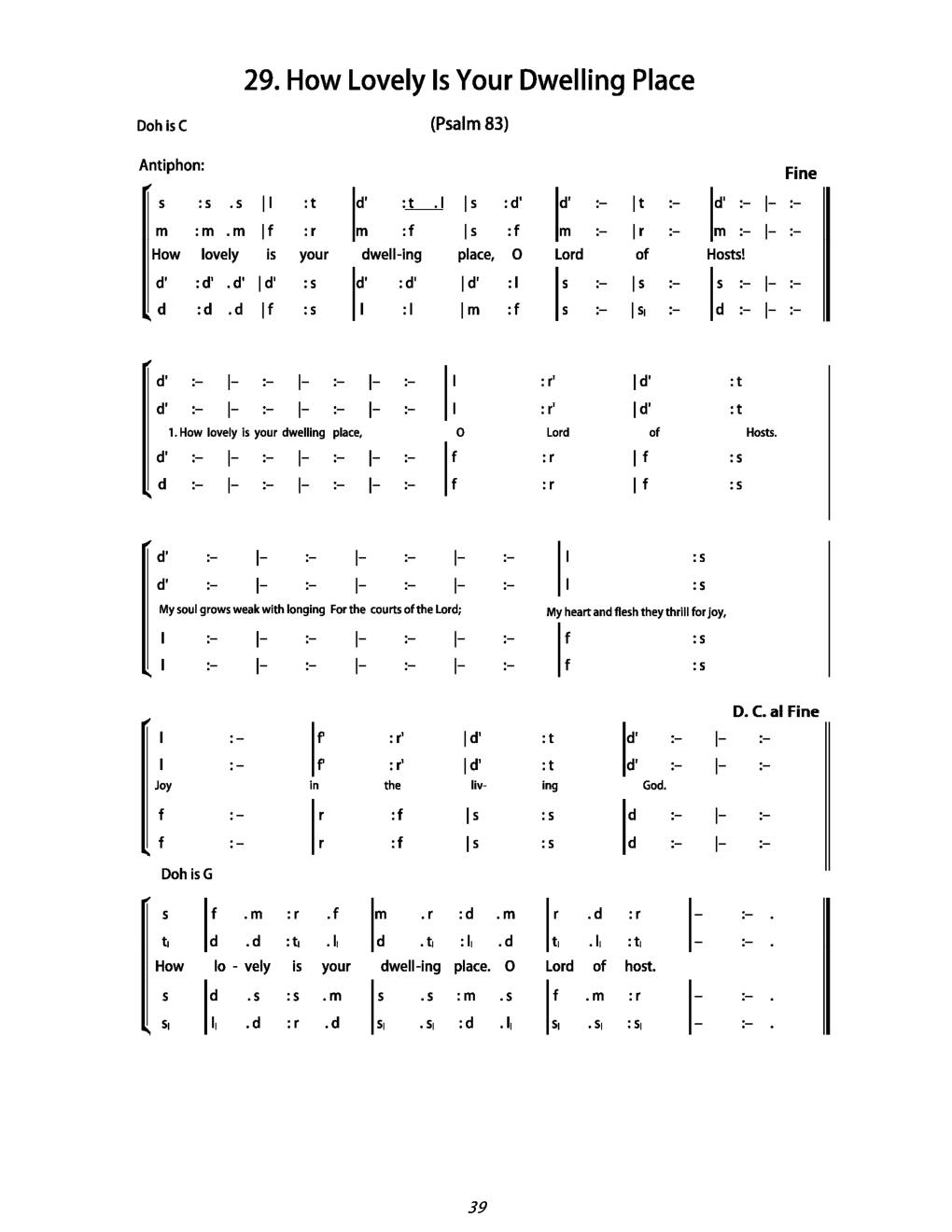CH 29 Antiphon: — Tonic Sol-Fa