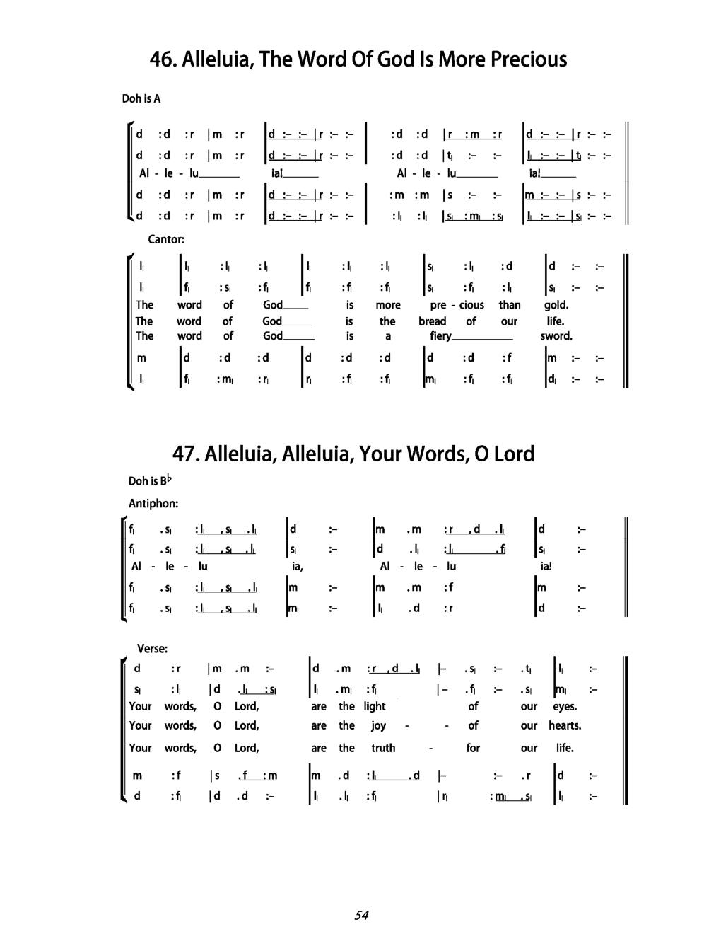 CH 47 Antiphon: — Tonic Sol-Fa