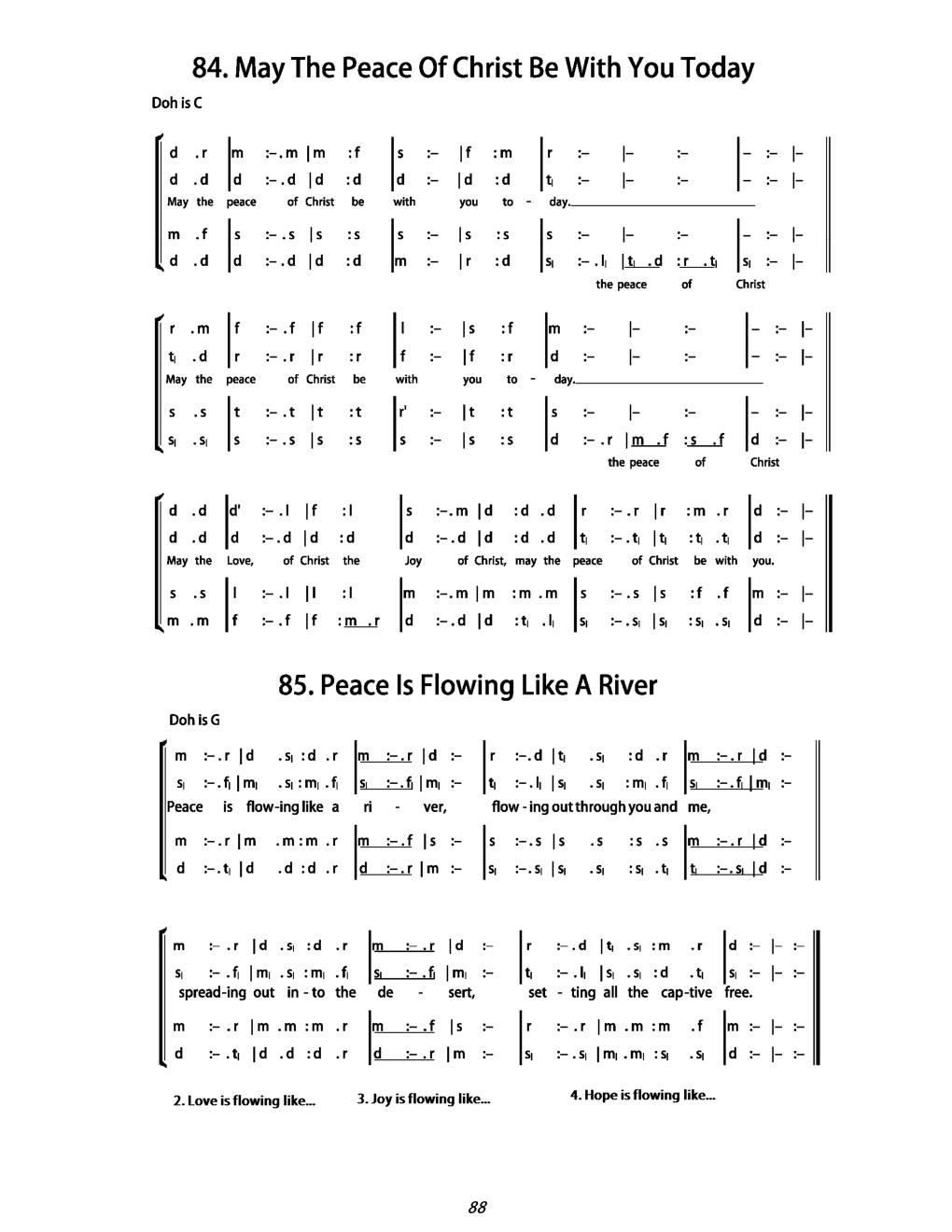 CH 84 May the peace of Christ be with you today, — Tonic Sol-Fa