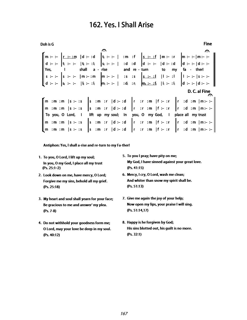 CH 162 Antiphon: — Tonic Sol-Fa
