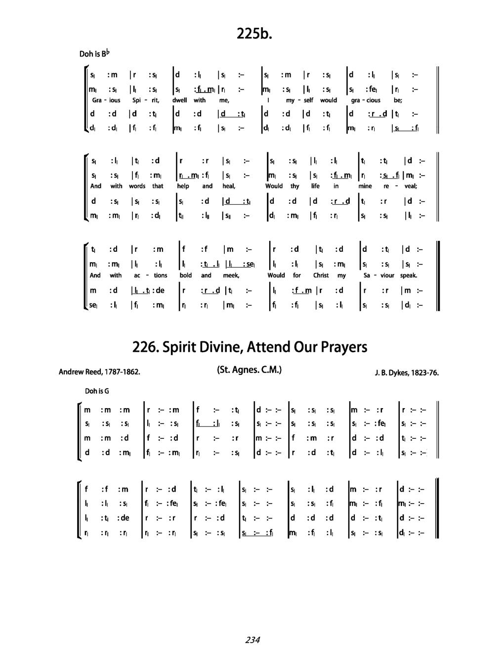 CH 226 Spirit divine, attend our prayers, — Tonic Sol-Fa