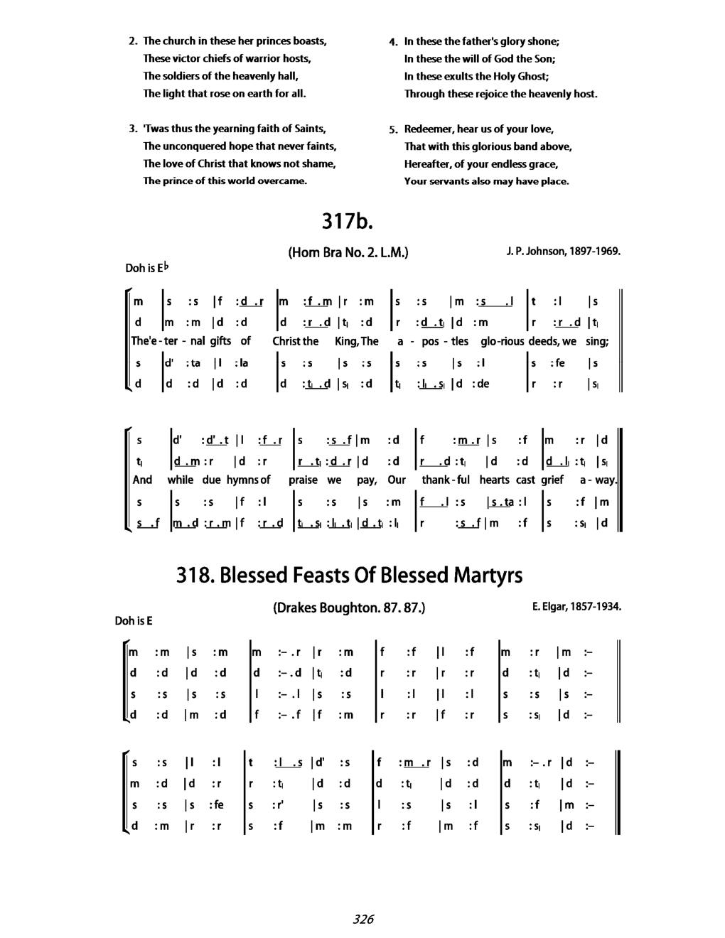 CH 318 Blessed feasts of blessed martyrs, — Tonic Sol-Fa