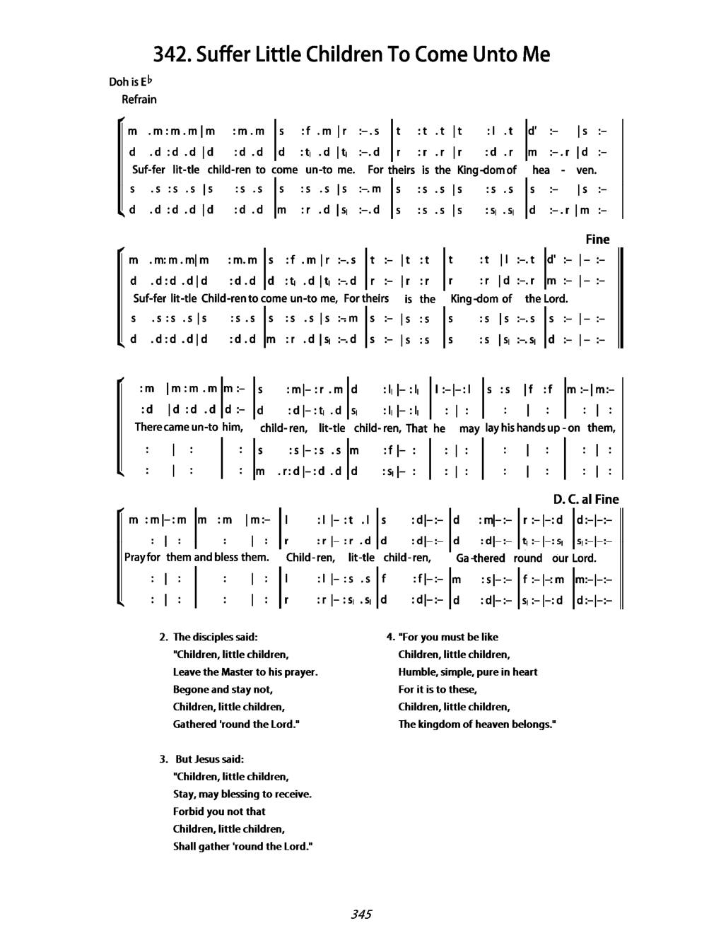 CH 342 Chorus: — Tonic Sol-Fa