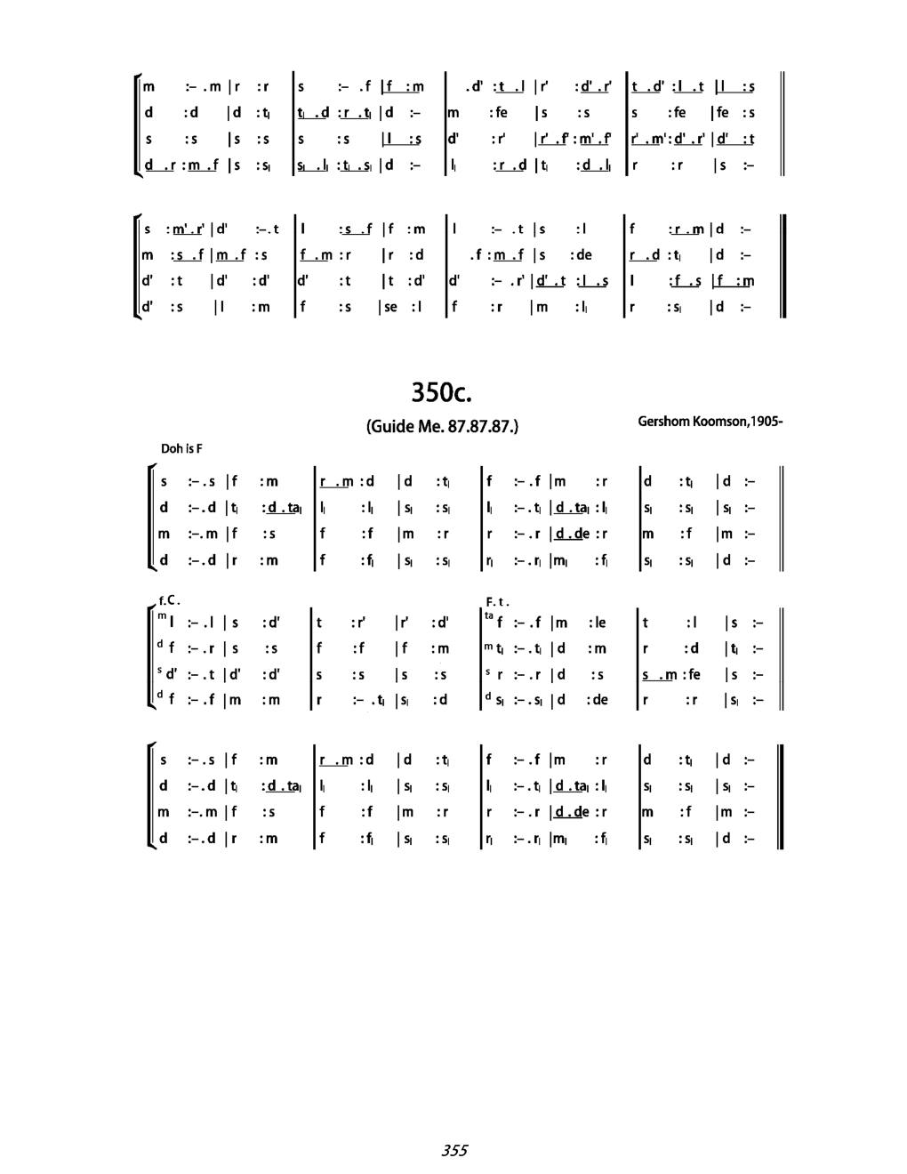 CH 350 Guide me, O you great Redeemer, — Tonic Sol-Fa