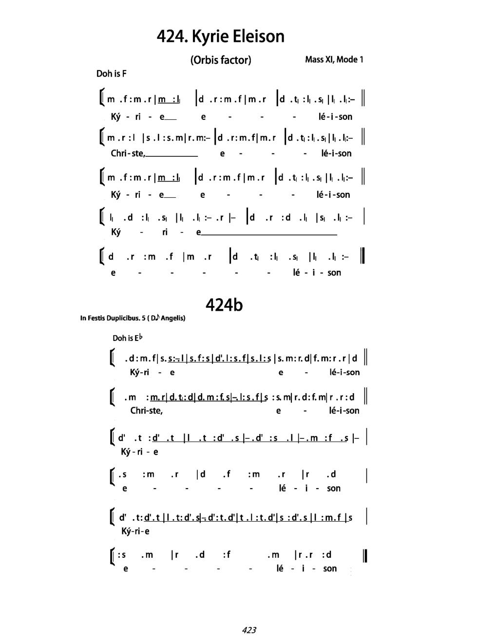 CH 424 V. Kyrie eleison. — Tonic Sol-Fa