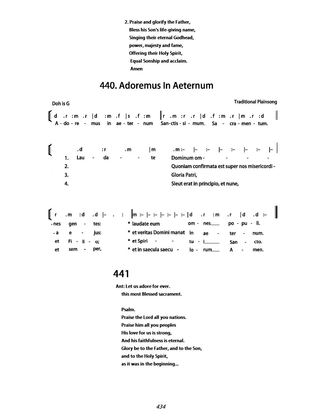 CH 440 Antiphon: — Tonic Sol-Fa