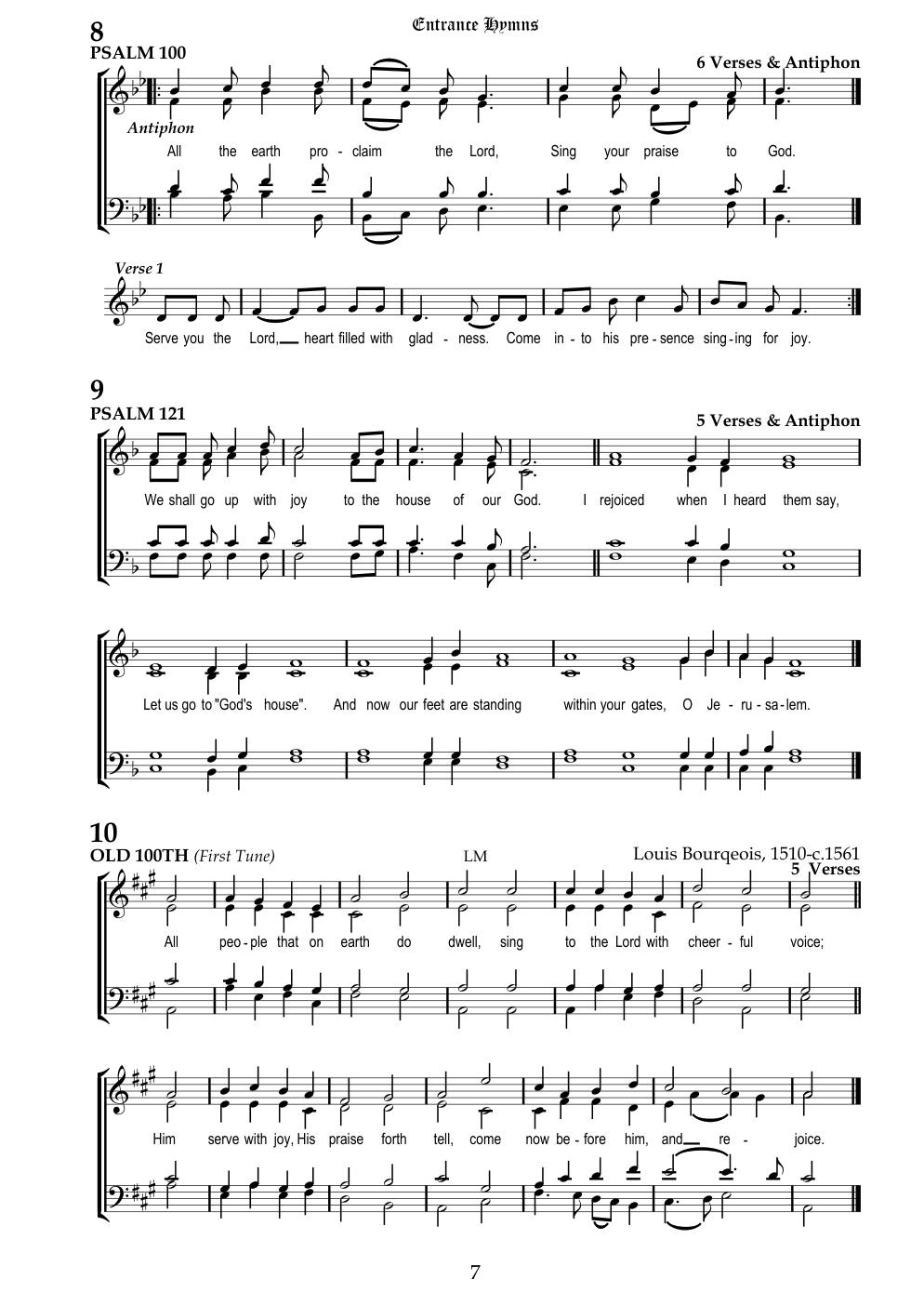 CH 8 Antiphon: — Staff Notation