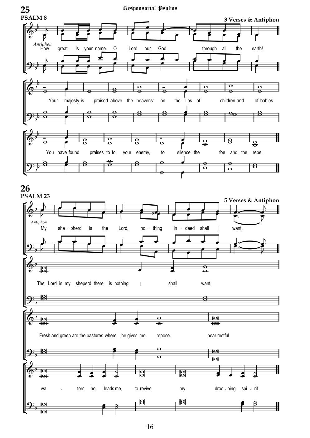 CH 26 Antiphon: — Staff Notation