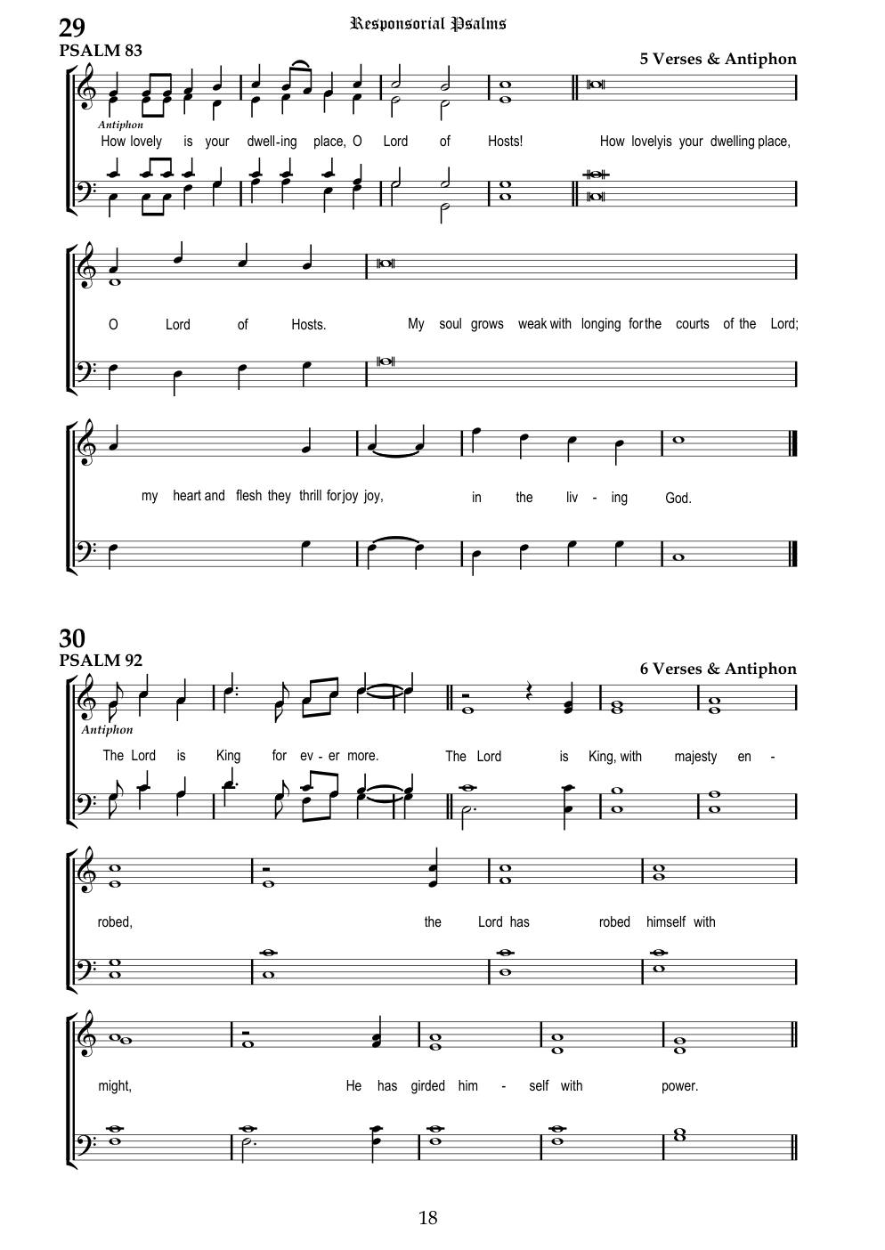 CH 29 Antiphon: — Staff Notation