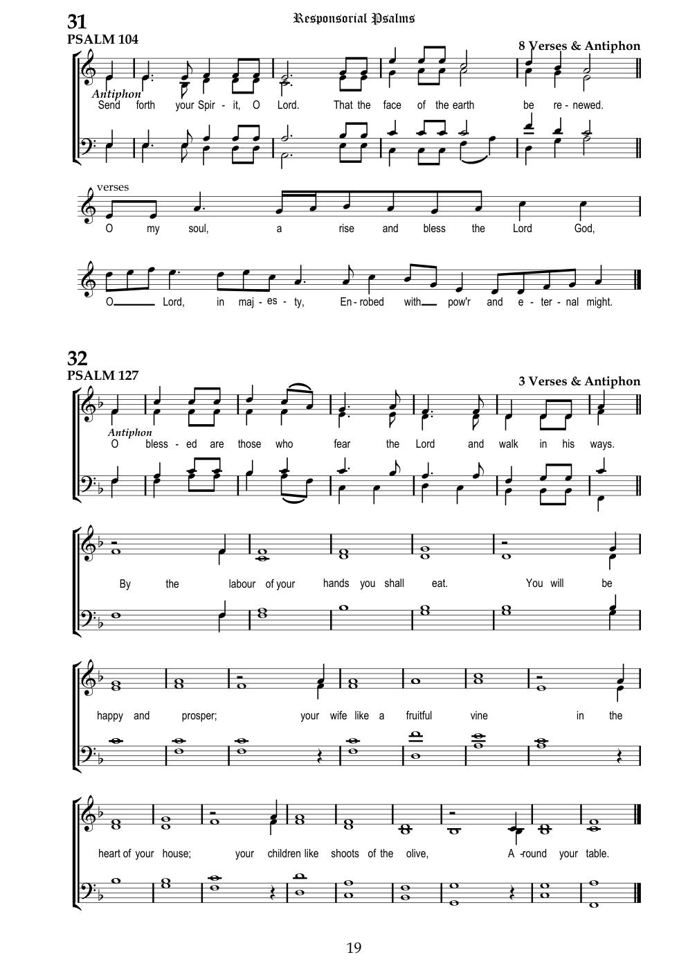 CH 32 By the labour of your hands you shall eat. — Staff Notation