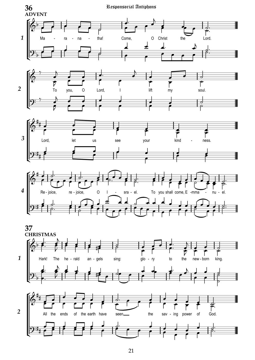 CH 37 Hark! the herald angels sing: — Staff Notation