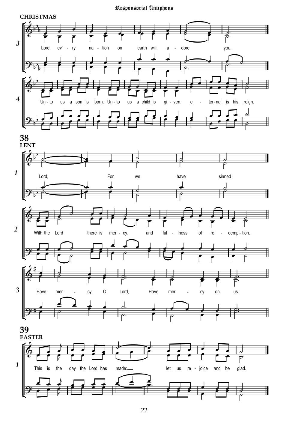 CH 39 This is the day the Lord has made: — Staff Notation
