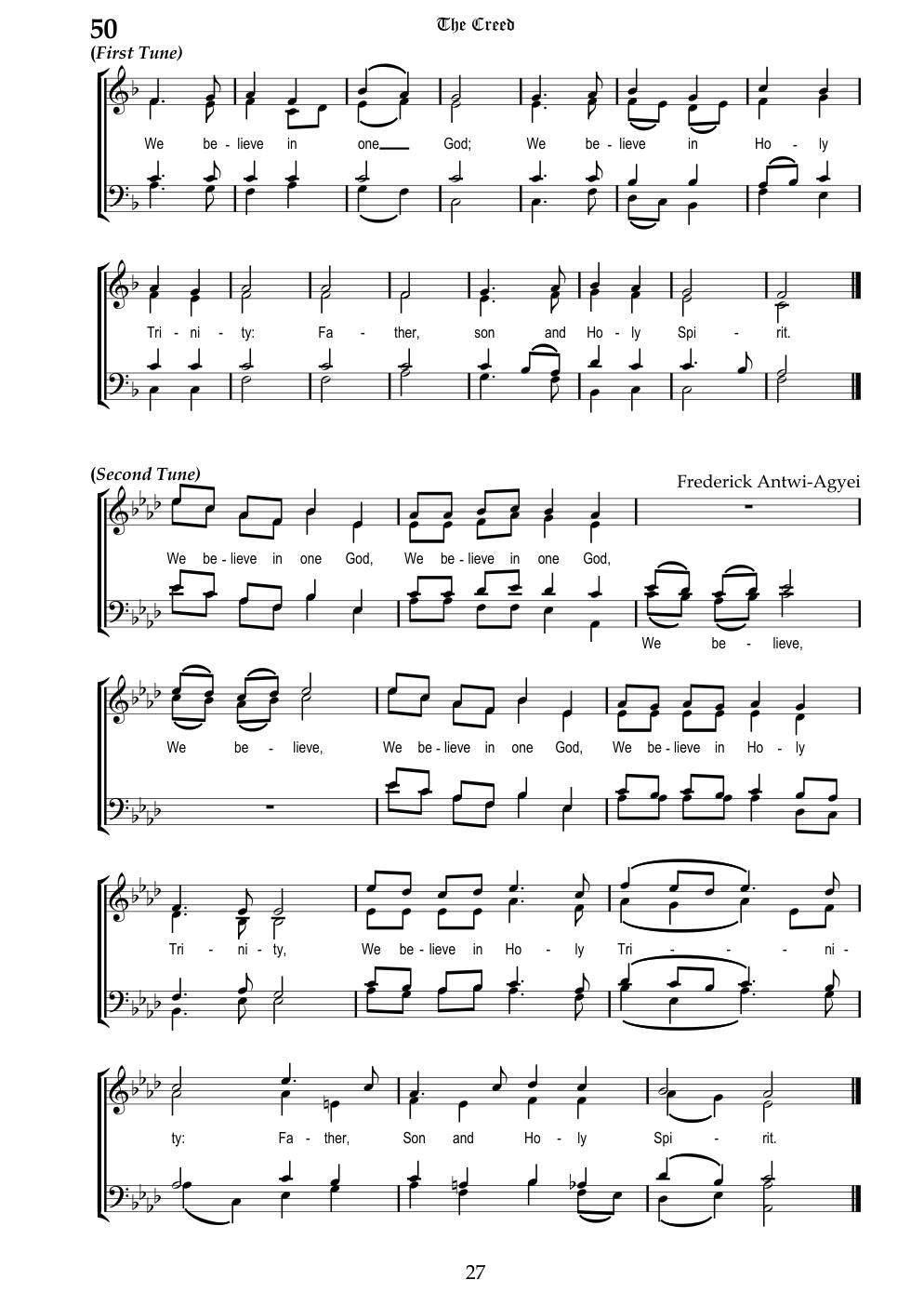 CH 50 Antiphon: — Staff Notation