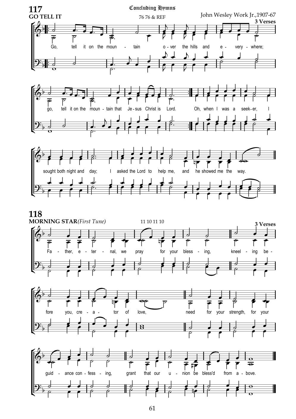 CH 118 Father, eternal, we pray for your blessing, — Staff Notation