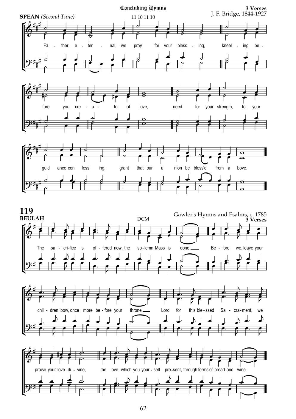 CH 118 Father, eternal, we pray for your blessing, — Staff Notation