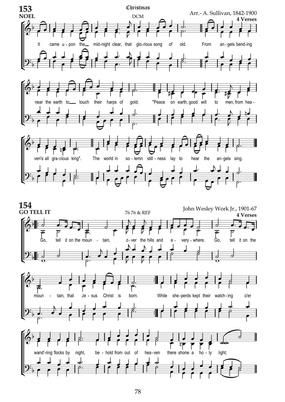 CH 154 Chorus: — Staff Notation