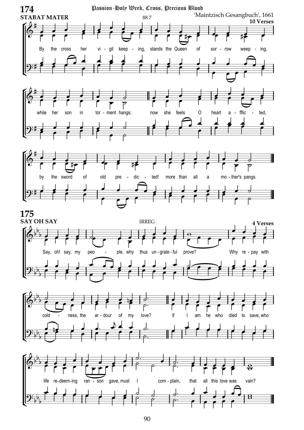 CH 175 Say, oh: say, my people, — Staff Notation