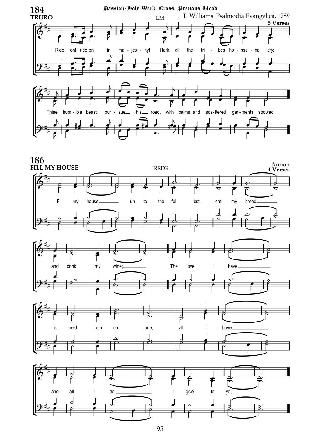 CH 184 Ride on, ride on, in majesty! — Staff Notation