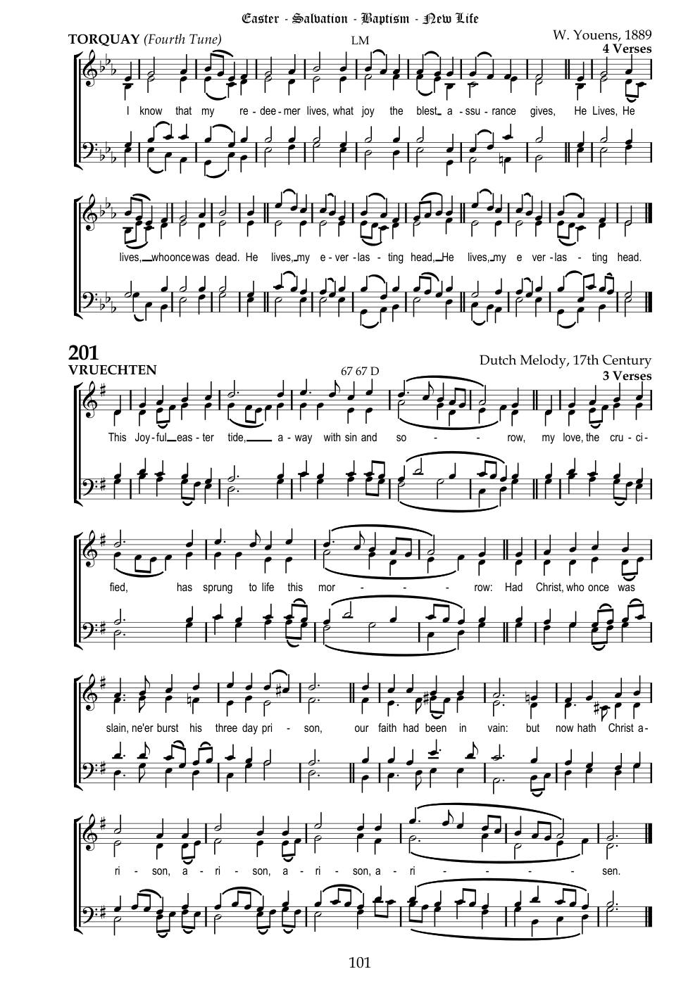CH 200 I know that my Redeemer lives. — Staff Notation
