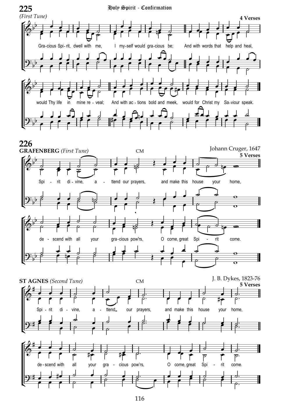 CH 226 Spirit divine, attend our prayers, — Staff Notation
