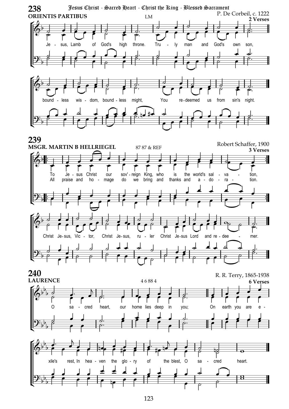 CH 239 To Jesus Christ our sovereign King, — Staff Notation