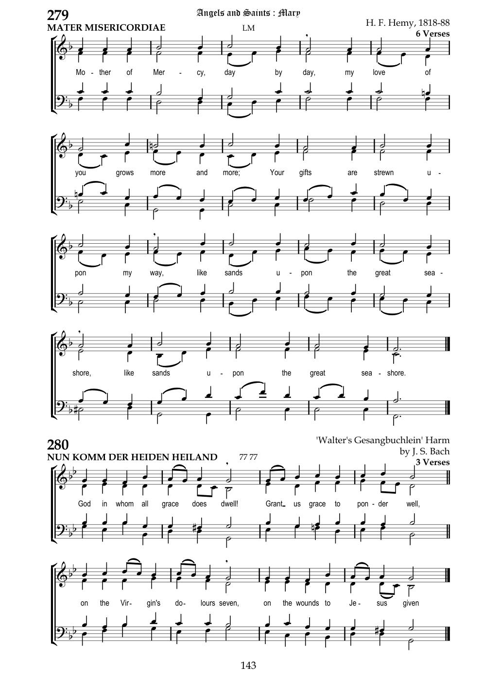 CH 280 God in whom all grace does dwell! — Staff Notation