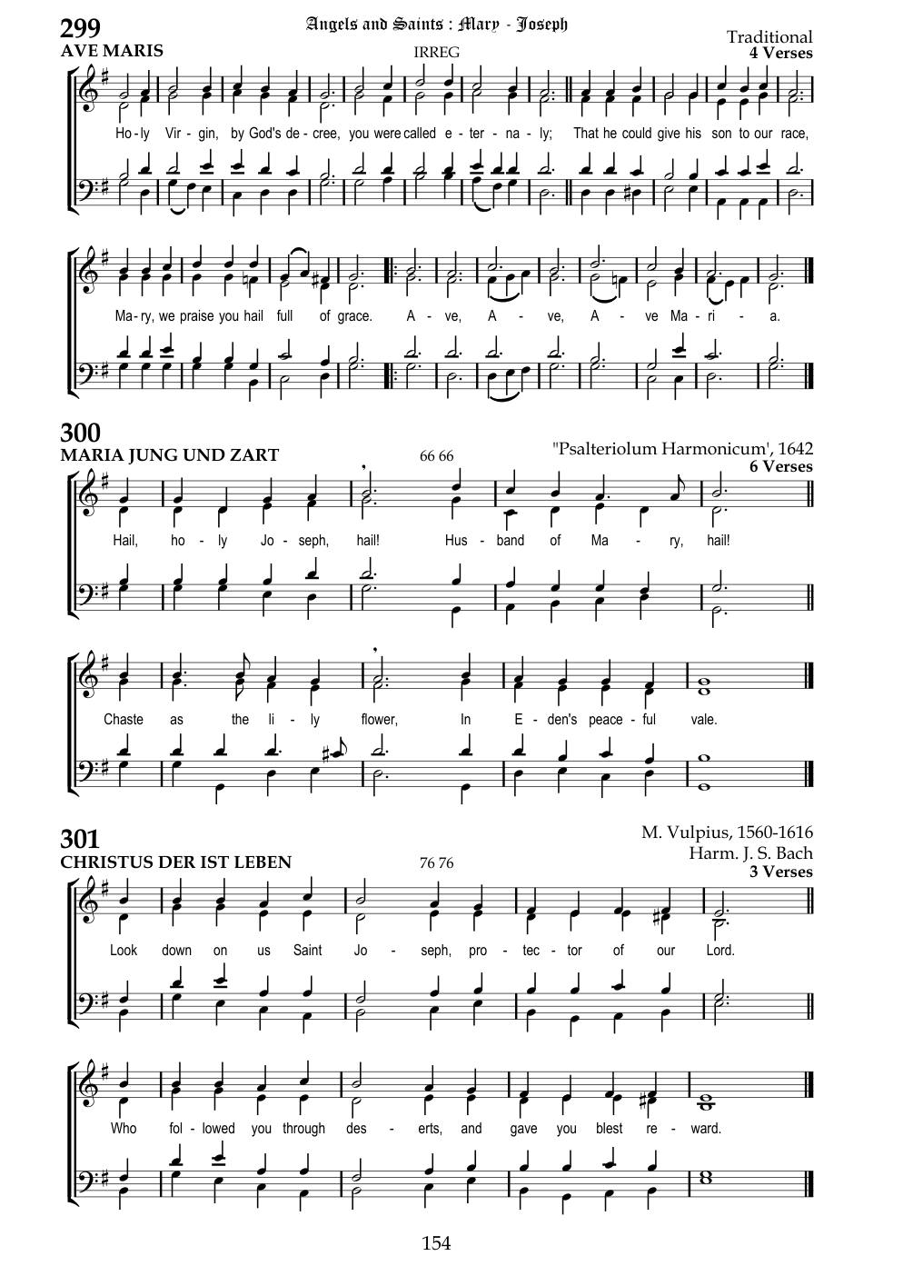 CH 301 Look down on us, Saint Joseph — Staff Notation