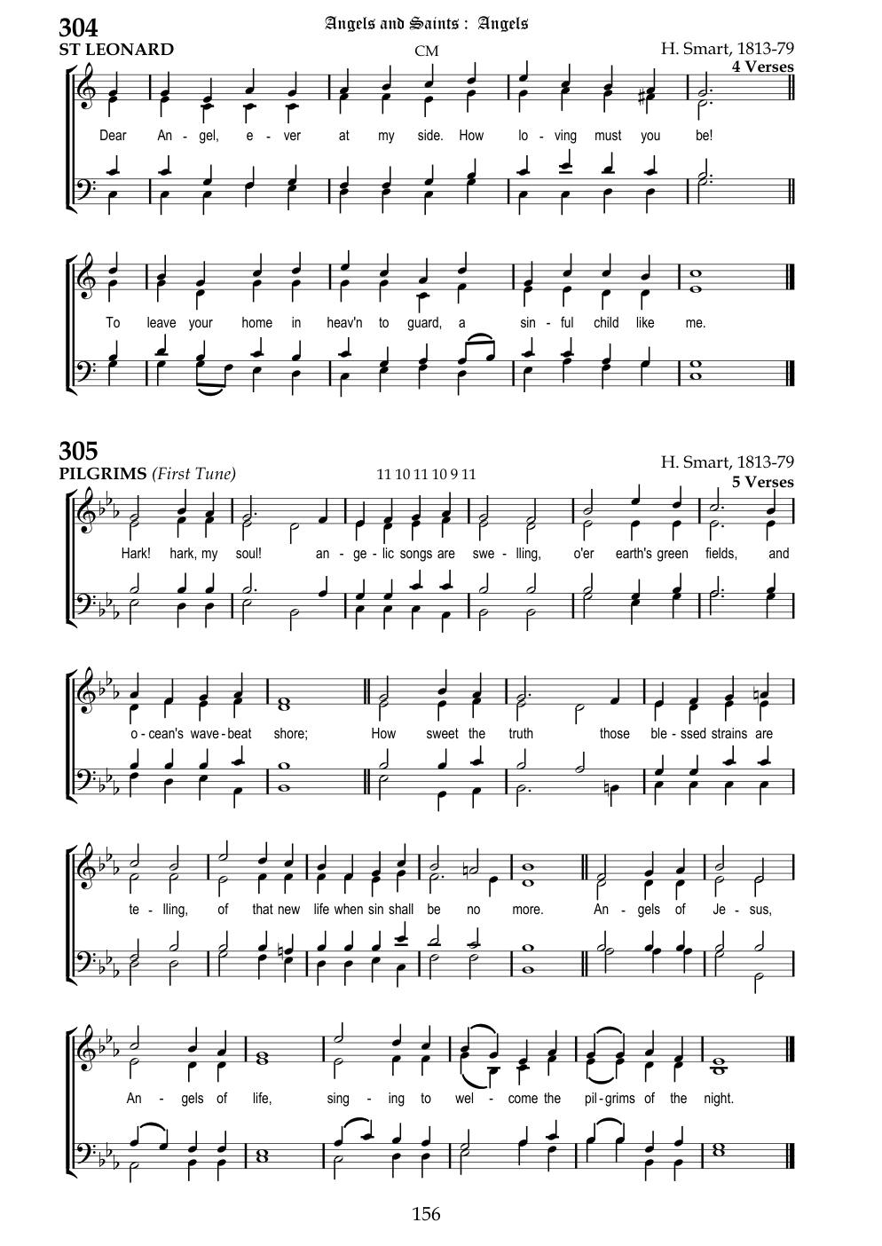 CH 305 Hark, hark, my soul! Angelic songs are swelling, — Staff Notation
