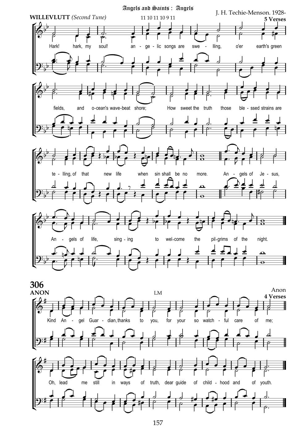 CH 305 Hark, hark, my soul! Angelic songs are swelling, — Staff Notation