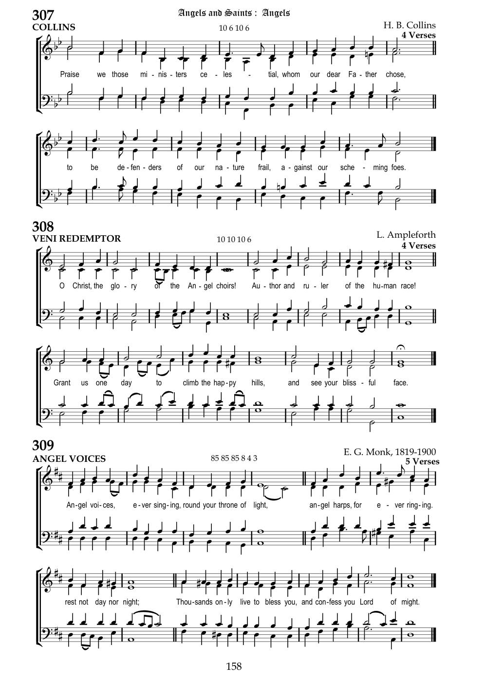 CH 307 Praise we those ministers celestial. — Staff Notation