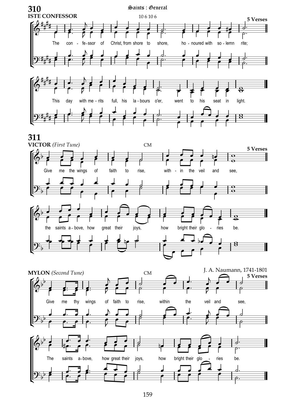 CH 310 The Confessor of Christ, from shore to shore, — Staff Notation