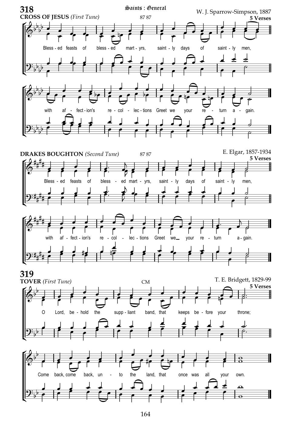 CH 319 O Lord! behold the suppliant band — Staff Notation