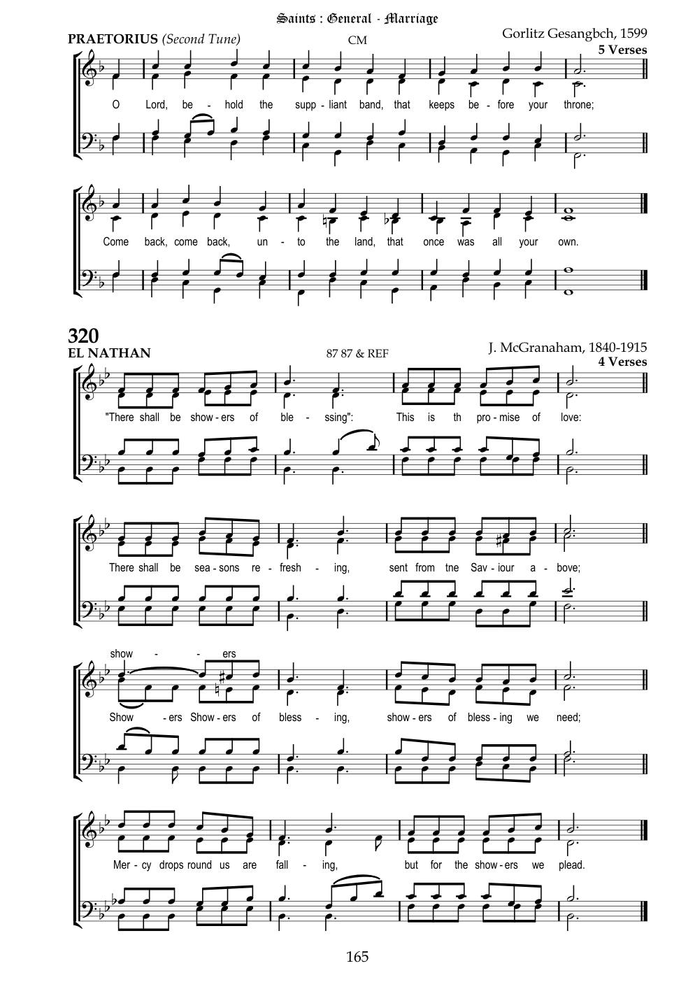 CH 319 O Lord! behold the suppliant band — Staff Notation