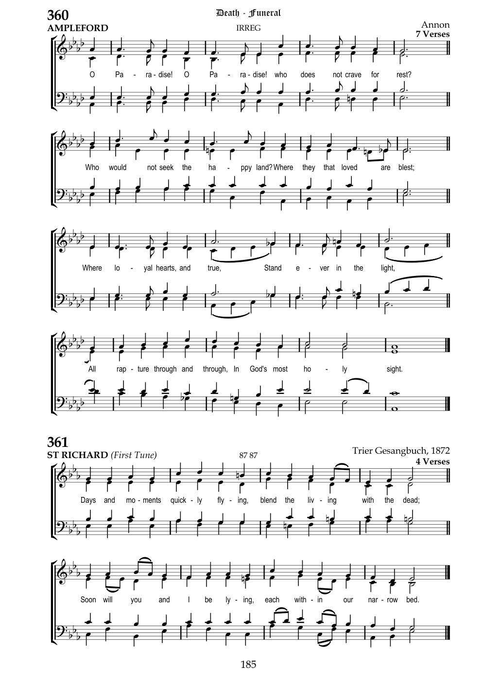 CH 360 O paradise! O paradise! — Staff Notation