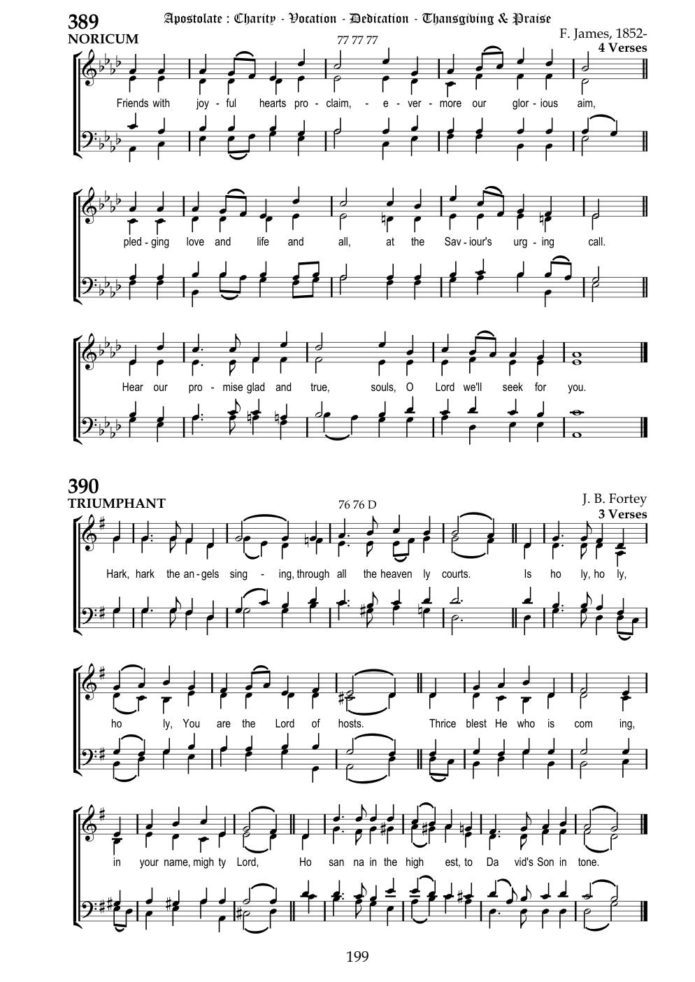 CH 389 Friends with joyful hearts proclaim, — Staff Notation
