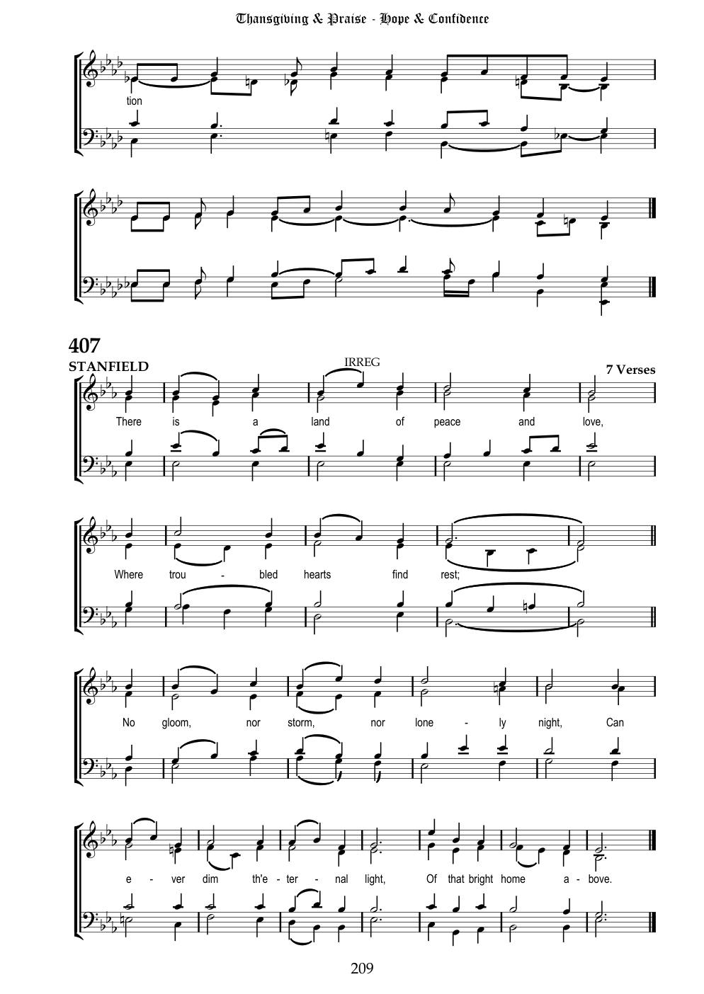 CH 406 Blessed be God. — Staff Notation