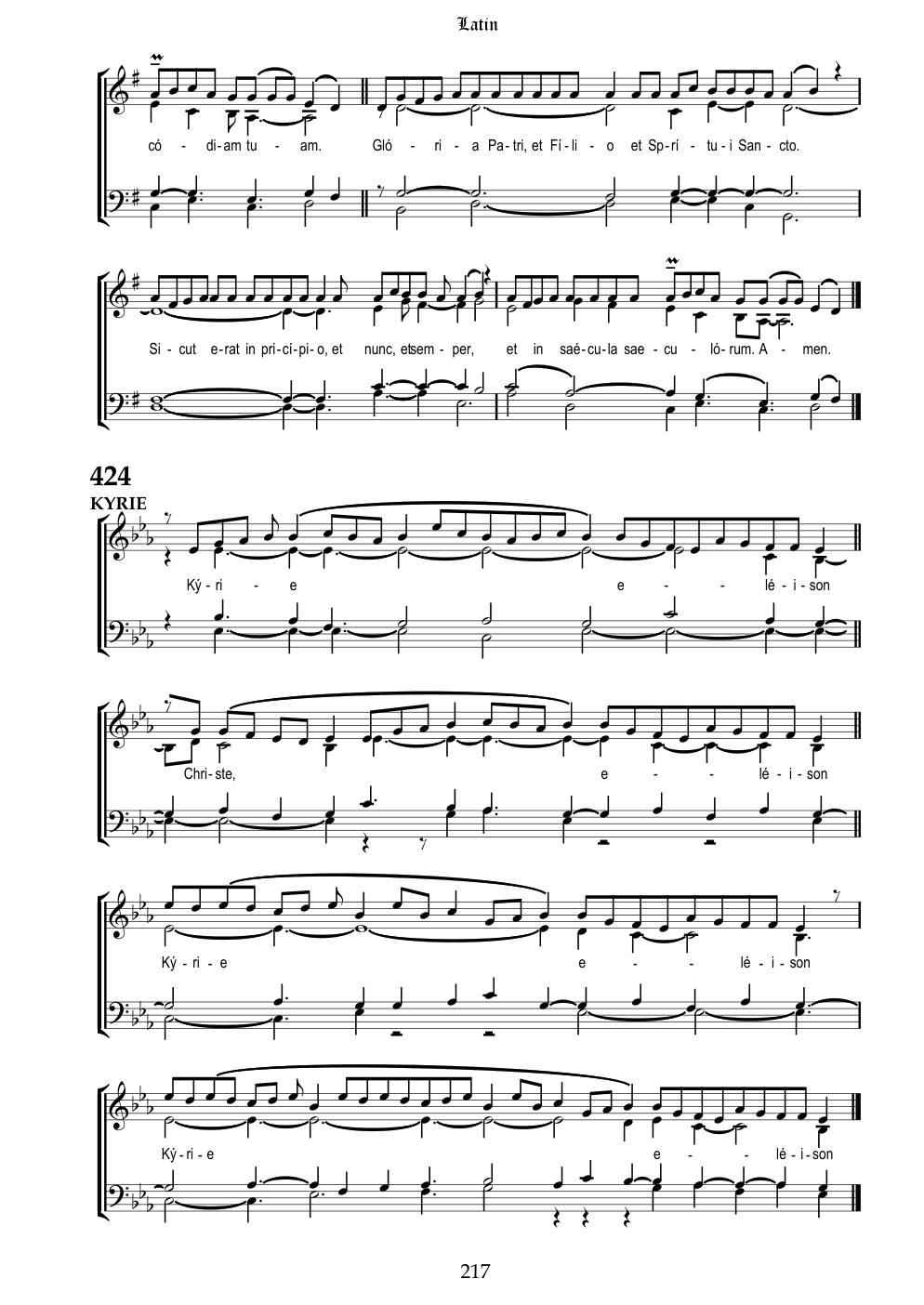 CH 423 Asperges me, Domine, hyssopo, — Staff Notation