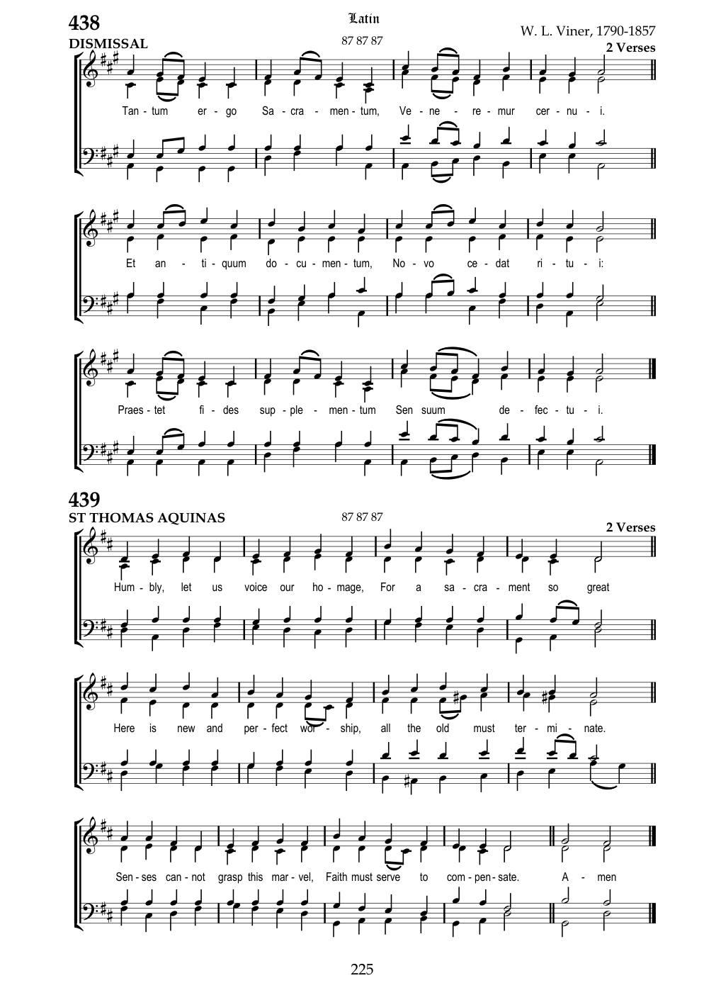 CH 439 Humbly, let us voice our homage — Staff Notation